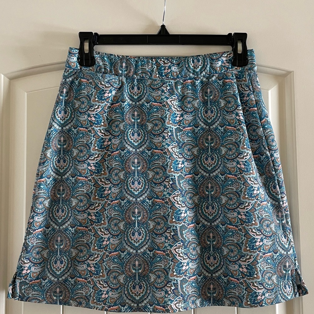 Peter Millar Paisley Teal Skort